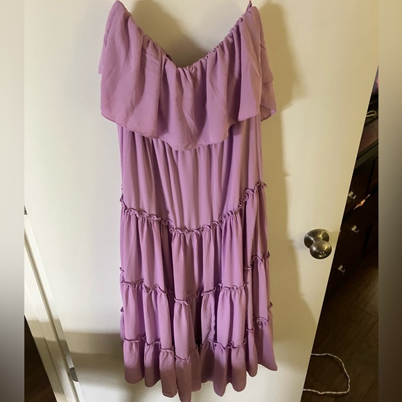 NWT 1. State Strapless Ruffle Tiered Maxi Dress - Picture 5 of 9